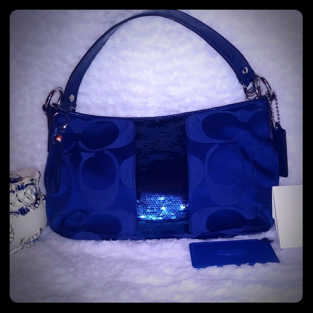 Coach Signiture Striped Sequins Demi handbag